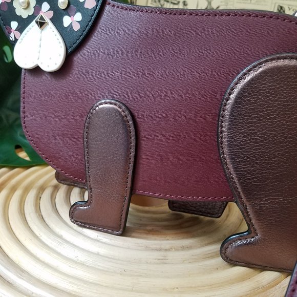 Kate Spade Cherrywood Brown Pup Floral Crossbody - Picture 9 of 10